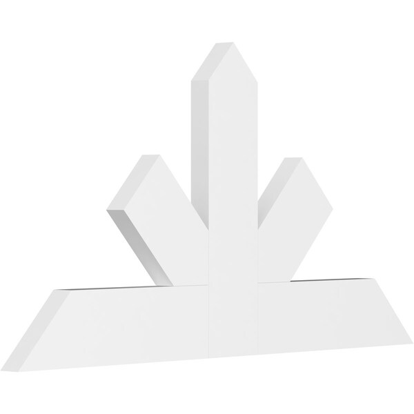 Ekena Millwork Saratoga Architectural Grade PVC Gable Bracket, 48"W x 26"H x 2"D x 6"F, 13/12 Pitch GBP048X26X0206SAR00 - main